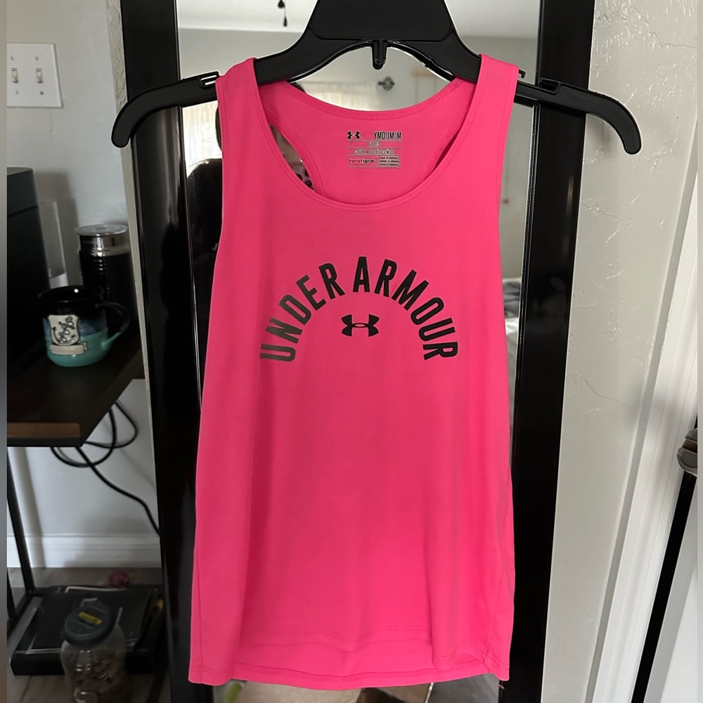 Youth medium hot pink under armor shirt